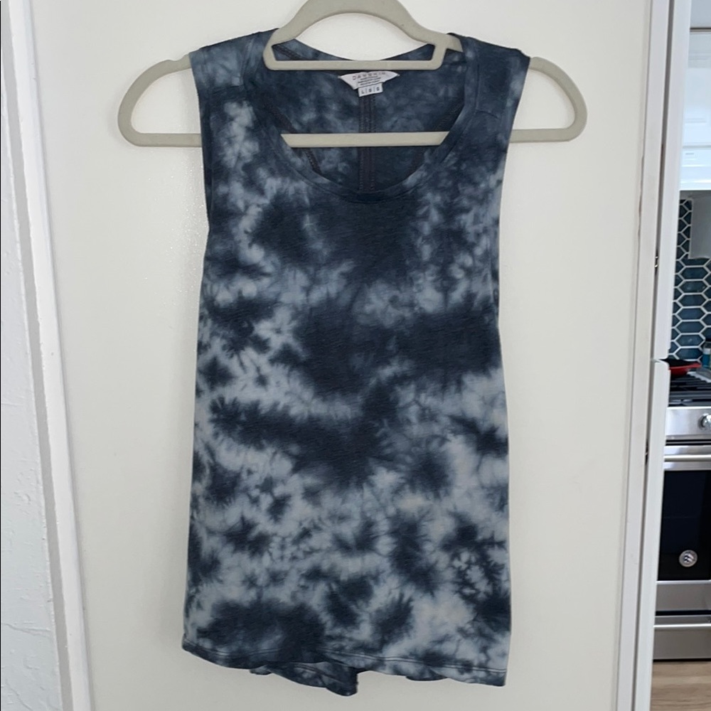 Danskin Blue Tie Dye Sleeveless Racerback Tank Top | L